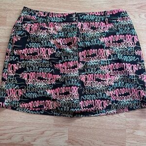 Slazenger Black Skort with Colorful Swirls Size 10‎